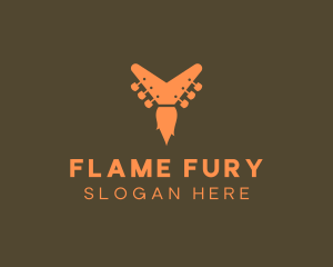 Flaming Guitar Instrument logo design