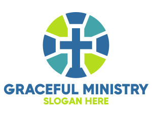 Mosaic Cross Badge logo