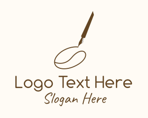 Coffee Bean Drawing logo