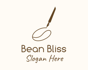 Coffee Bean Drawing logo design