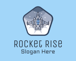 Spaceship Rocket Fighter Jet logo