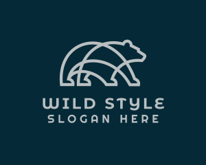 Wild Bear Monoline logo design