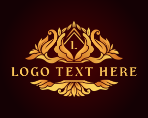 Fashion Floral Crest Logo