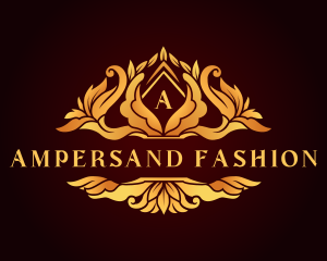 Fashion Floral Crest logo design