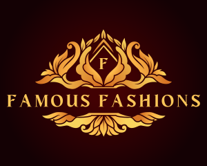 Fashion Floral Crest logo design