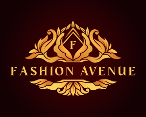 Fashion Floral Crest logo design