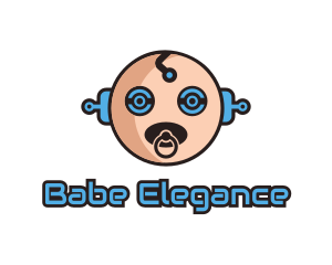 Robot Baby Manchild logo design