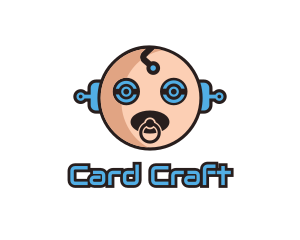 Robot Baby Manchild logo design