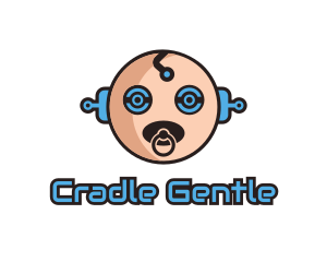 Robot Baby Manchild logo design