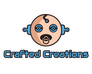 Robot Baby Manchild logo design