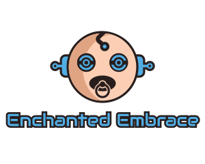 Robot Baby Manchild logo design