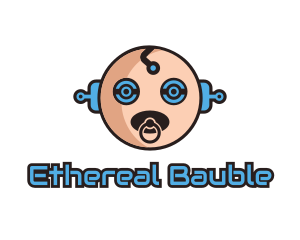 Robot Baby Manchild logo design