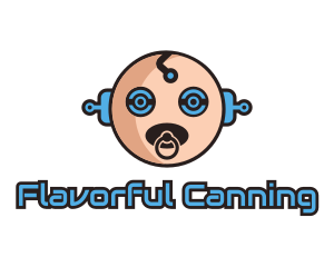 Robot Baby Manchild logo design