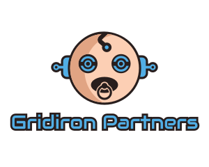 Robot Baby Manchild logo design