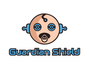 Robot Baby Manchild logo design