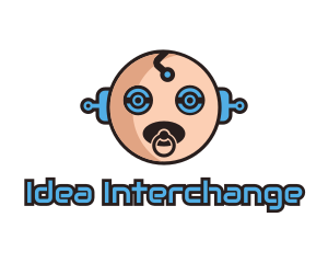 Robot Baby Manchild logo design