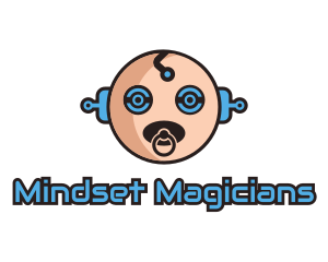 Robot Baby Manchild logo design