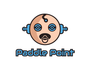 Robot Baby Manchild logo design