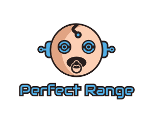 Robot Baby Manchild logo design