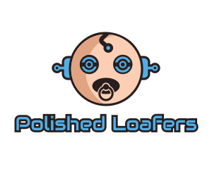 Robot Baby Manchild logo design