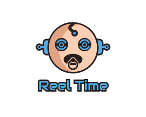 Robot Baby Manchild logo design