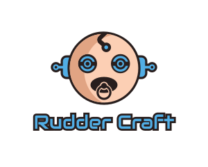 Robot Baby Manchild logo design