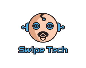 Robot Baby Manchild logo design