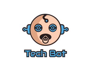 Robot Baby Manchild logo design