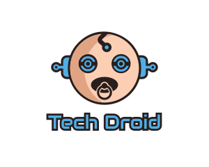 Robot Baby Manchild logo design