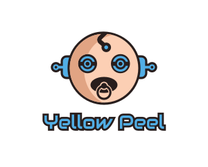 Robot Baby Manchild logo design