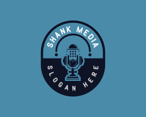 Media Microphone Podcaster logo design