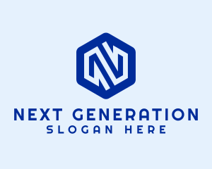 Logistics Company Hexagon logo design