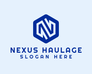 Logistics Company Hexagon logo design