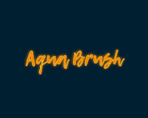 Brush Script Glow logo design