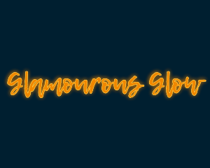 Brush Script Glow logo design