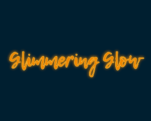 Brush Script Glow logo design