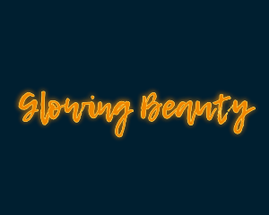 Brush Script Glow logo design