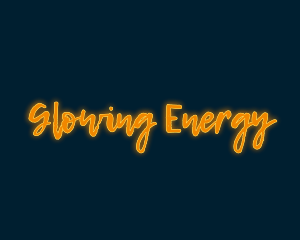 Brush Script Glow logo design