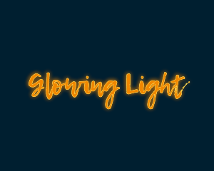 Brush Script Glow logo design