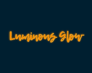 Brush Script Glow logo design