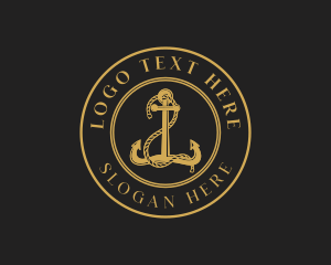 Sailor Ship Anchor Logo