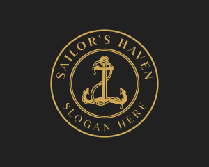 Sailor Ship Anchor logo design