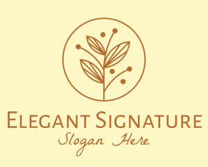 Elegant Ornamental Plant logo design