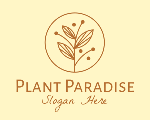 Elegant Ornamental Plant logo design