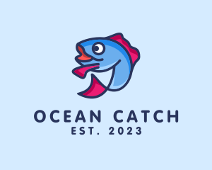 Ocean Sardine Fish logo design