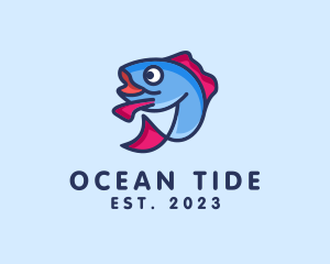 Ocean Sardine Fish logo design