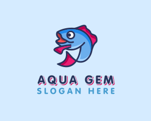 Ocean Sardine Fish logo design