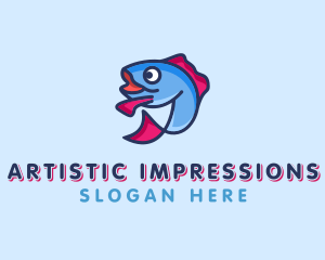 Ocean Sardine Fish logo design