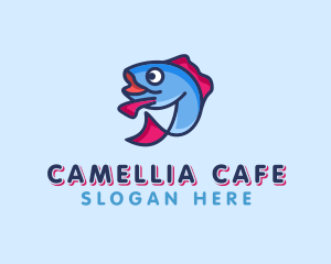 Ocean Sardine Fish logo design