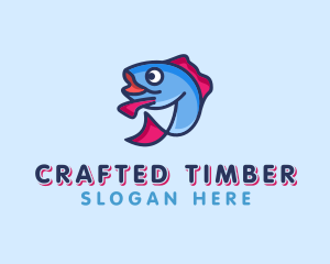 Ocean Sardine Fish logo design